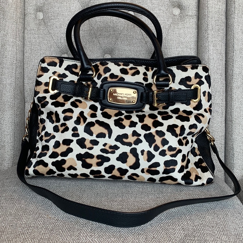Leopard Michael Kore purse